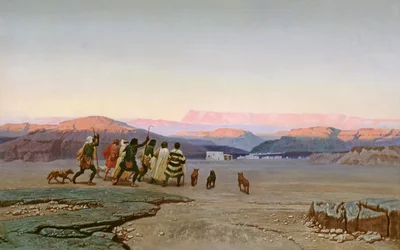 Los pastores, guiados por la estrella, llegando a Belén, 1863